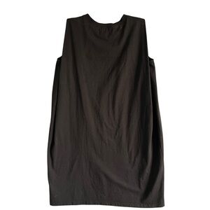 VELVET BY GRAHAM & SPENCER Sleeveless Cotton Crew Neck Dress Black Size Medium